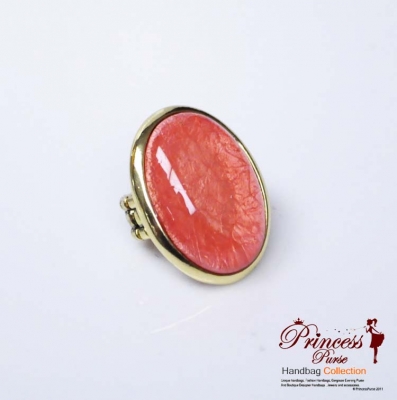 Big Face Colored Ruby Stretch Ring